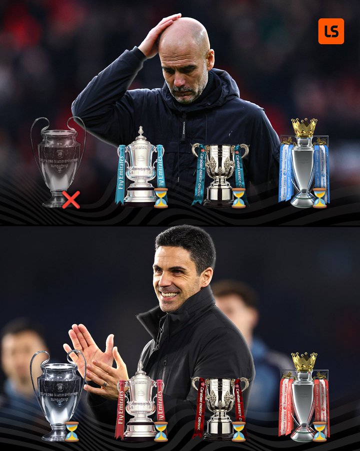 曼城PK枪手：曼城极有可能颗粒无收，枪手四线齐发