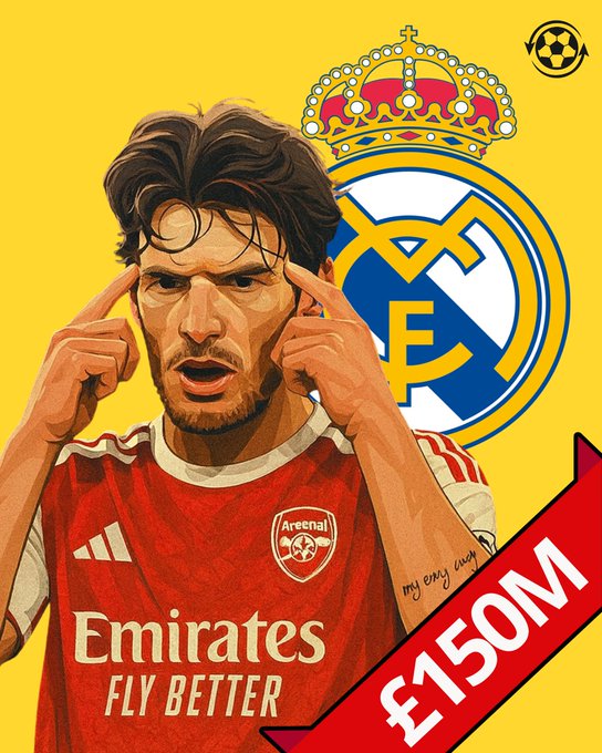 西媒：皇马有意引进赖斯，但阿森纳已为球员标价1.5亿英镑