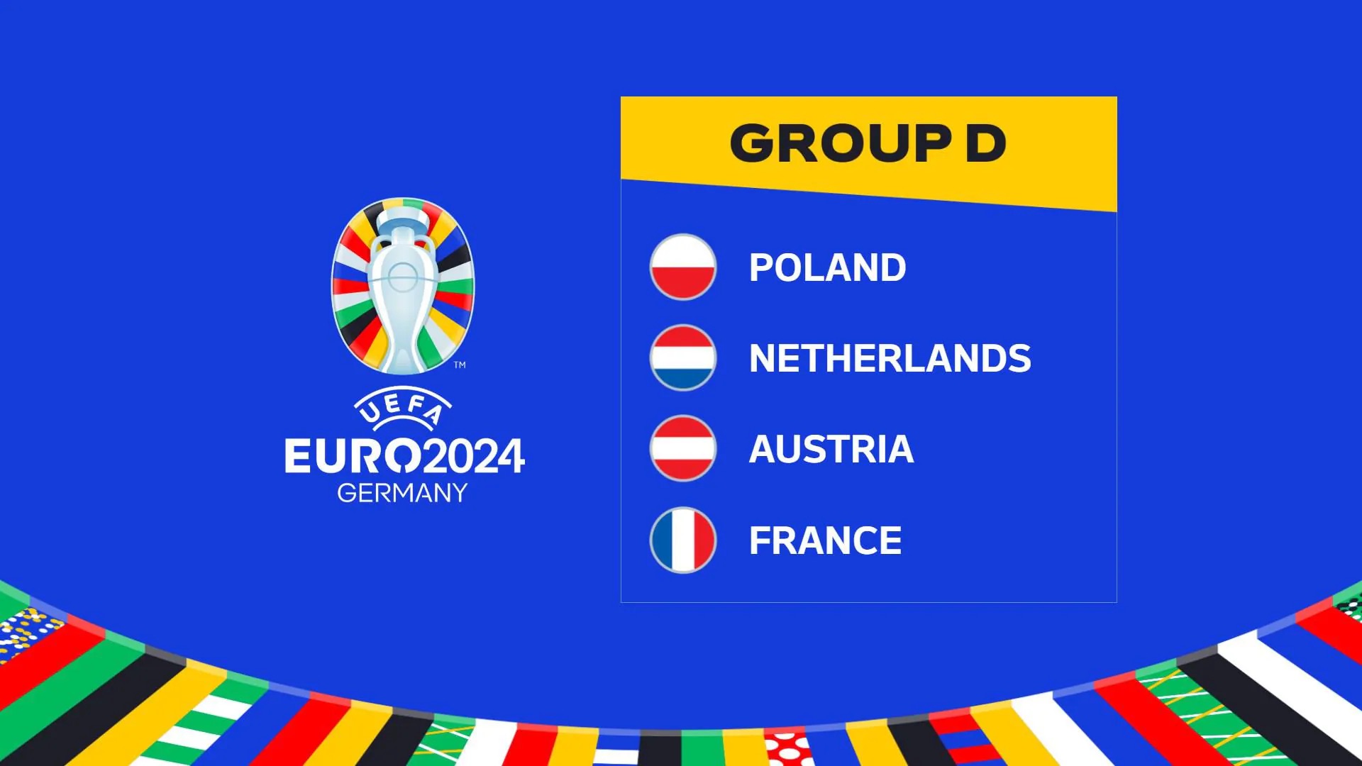 欧洲杯d组比赛比赛赛程 法国将战荷兰