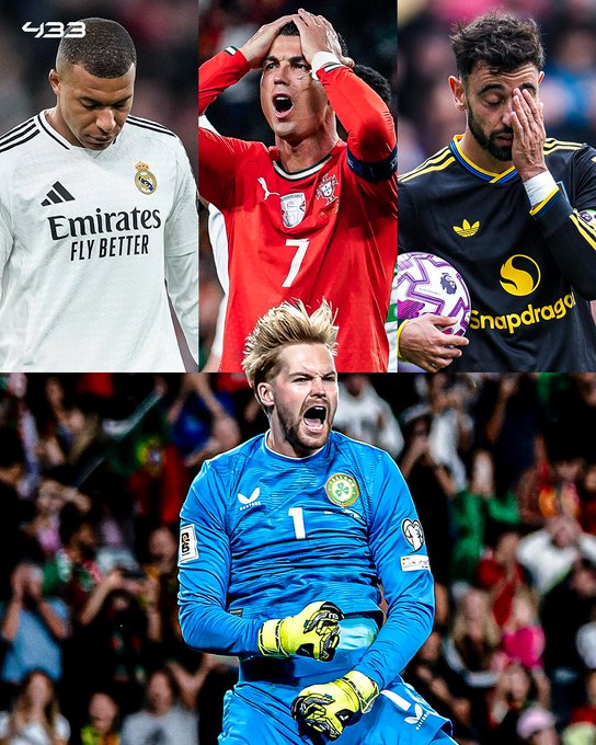 最强扑点凯莱赫，近一年接连扑出姆巴佩，B费和C罗的点球！