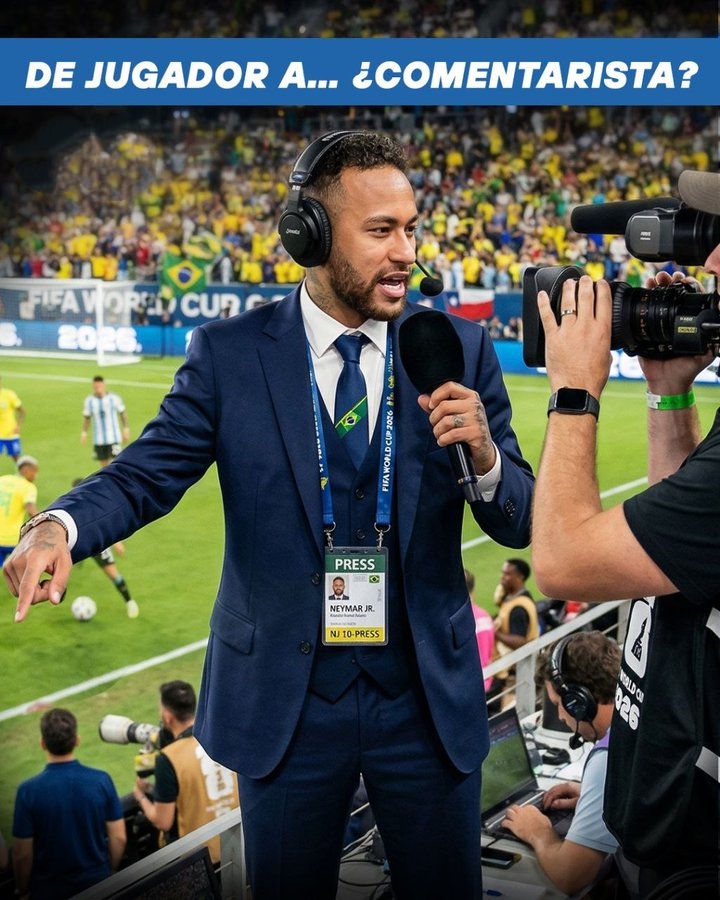 去不了世界杯?内马尔或将成为解说员,在场边为所有观众介绍赛事