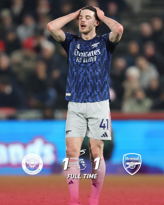 战报：布伦特主场爆冷1-1打平阿森纳；国王杯马竞4-0胜巴萨