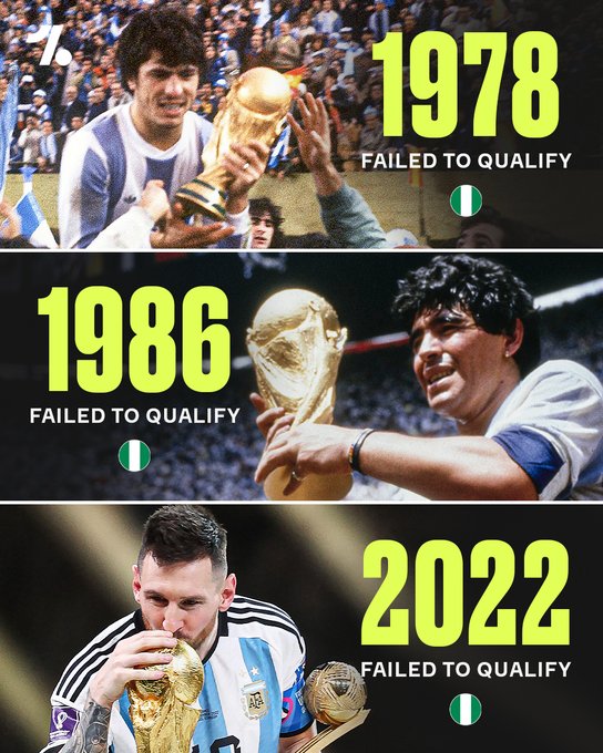 蝉联的意思？阿根廷3次世界杯夺冠，尼日利亚都未能获得参赛名额