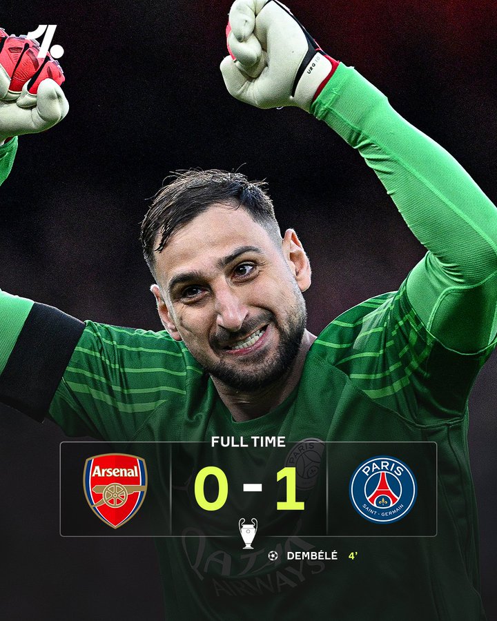 阿森纳0-1巴黎：巴黎连克利物浦&阿森纳，并送给对手主场首败