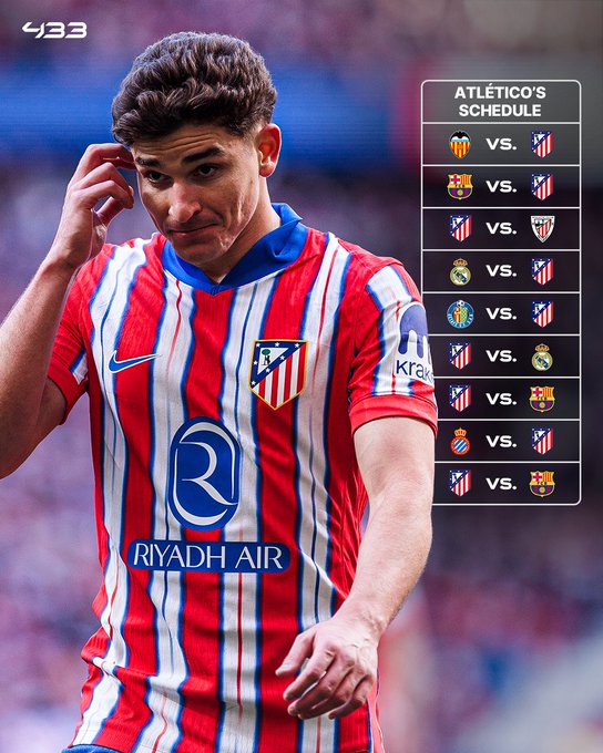 不行放弃一个？马竞未来9场比赛中，将3线作战而5次迎战皇萨