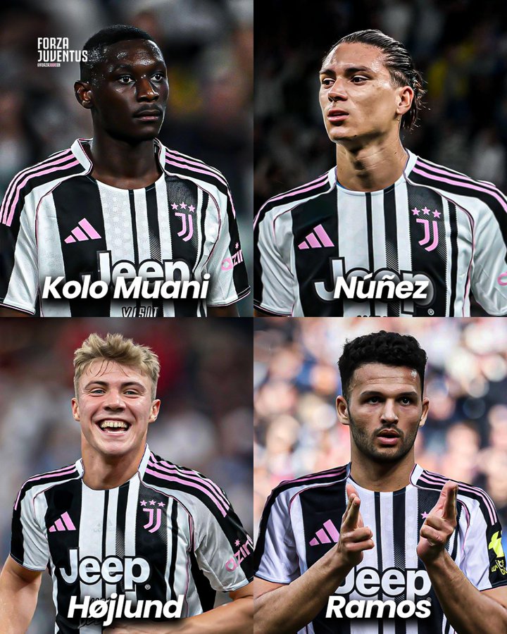 尤文锋线备选名单：穆阿尼，努涅斯、齐尔克泽&拉莫斯纷纷在列