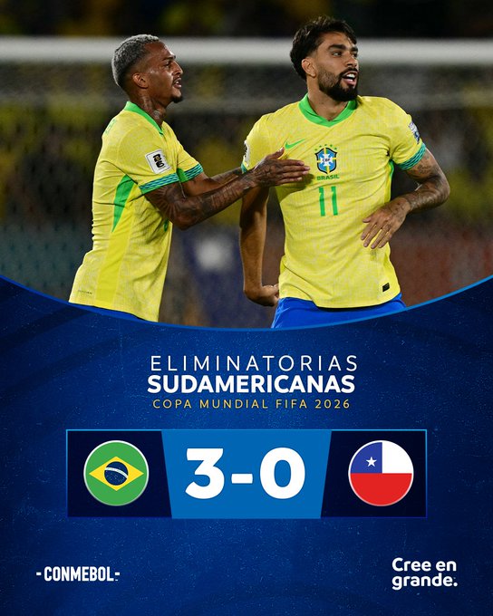 南美赛场刮起3-0的风！巴西3-0智利，埃斯特旺上演倒钩进球