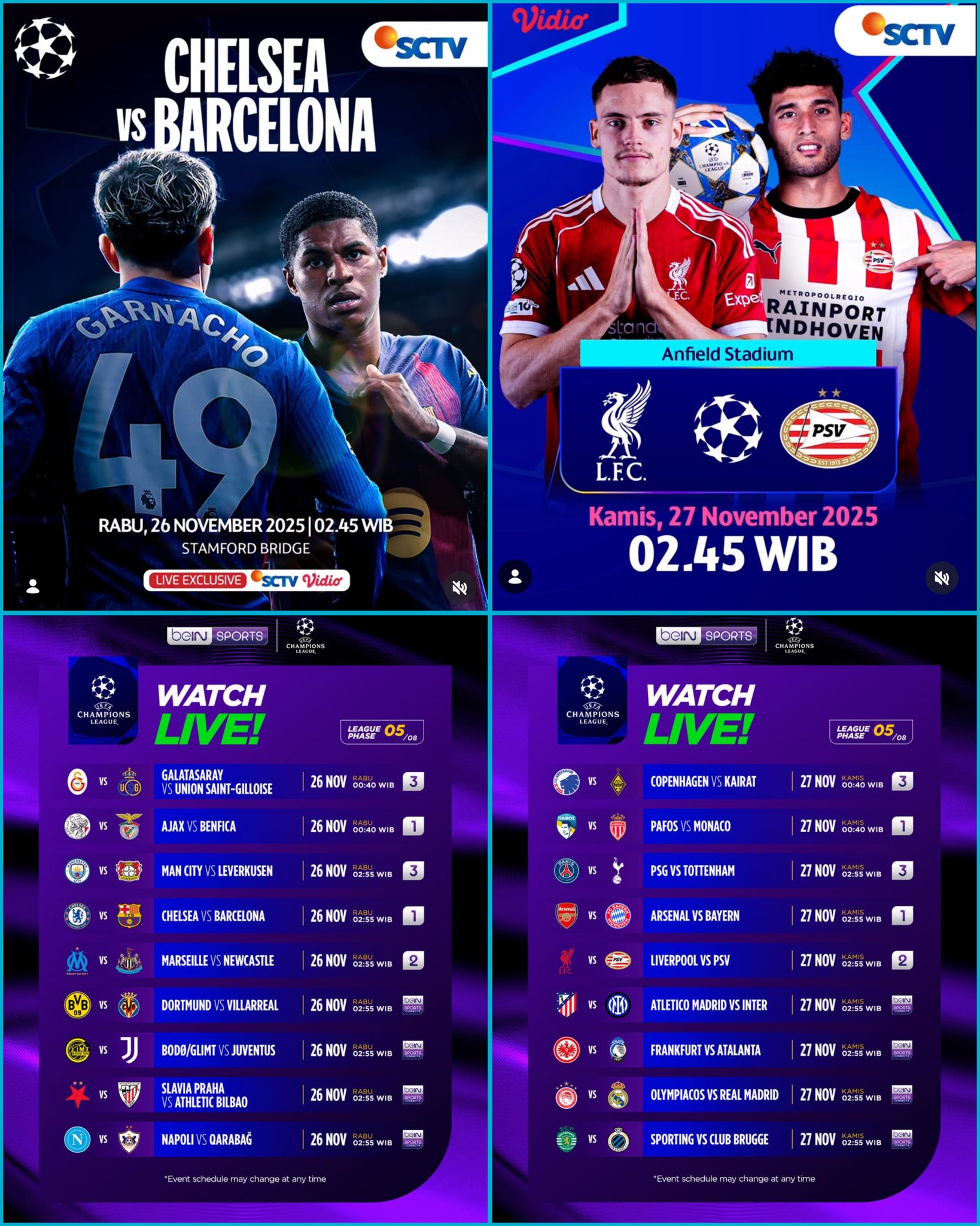 Whoscored预测欧冠：枪手2-2拜仁，马竞2-2国米