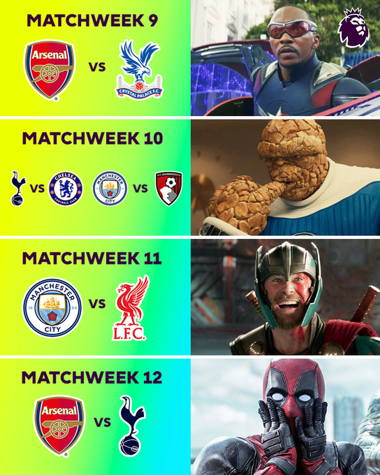 英超官方预热第9-12轮焦点大战：曼城等球队接连上演重磅对话