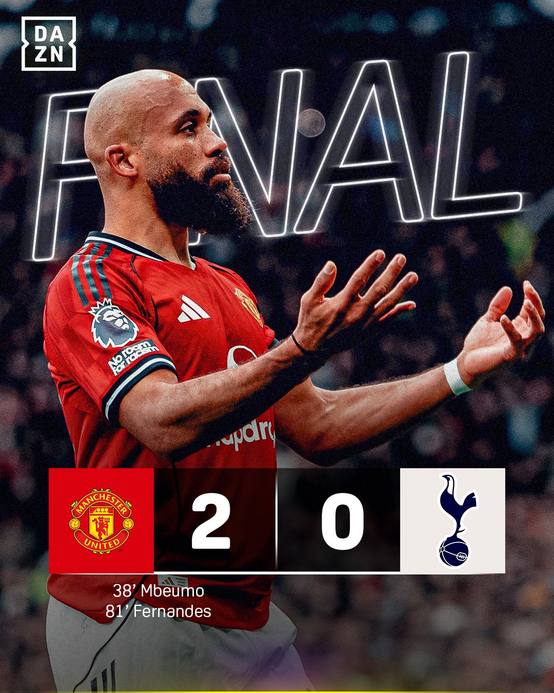 五大联赛战报：曼联2-0热刺，豪取4连胜；巴萨3-0马洛卡