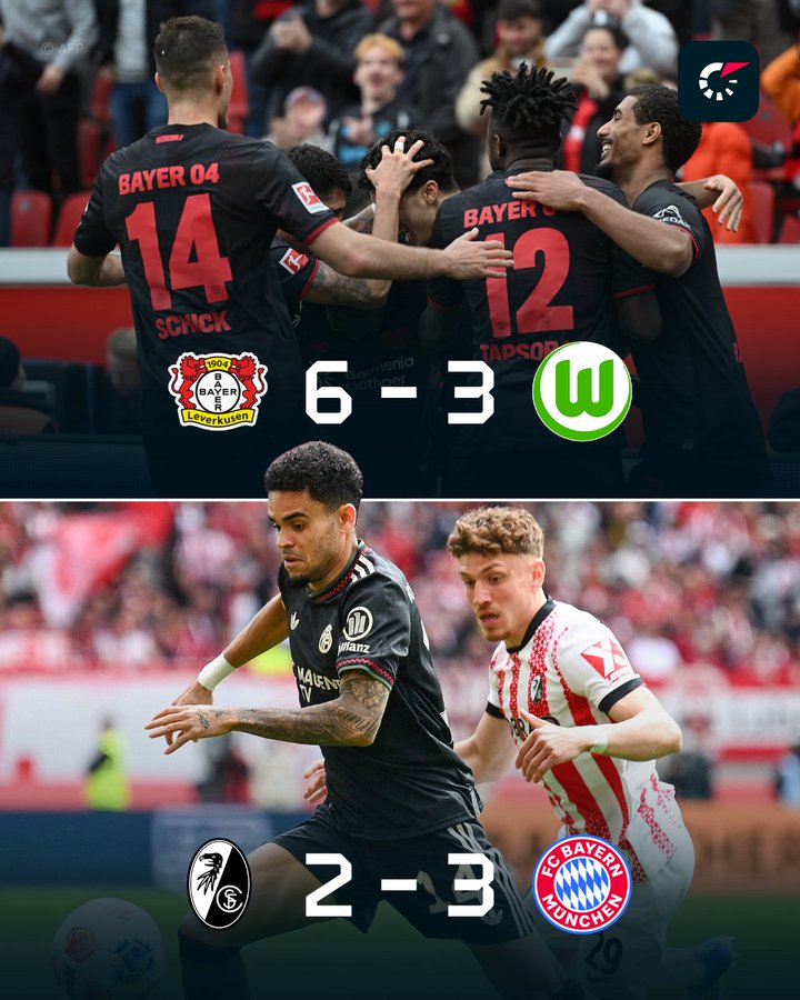 药厂6-3&拜仁3-2，该说不说的是，德甲的比赛确实好看