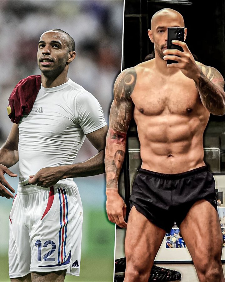 这是，48岁？！亨利社媒晒出自拍照，肌肉棱角分明腹肌在线