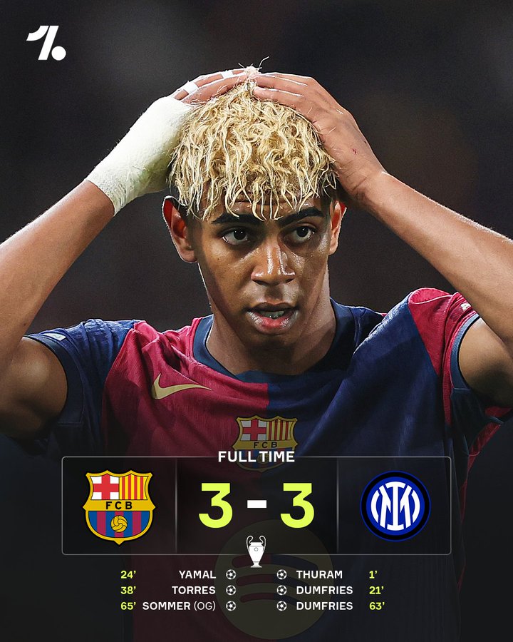 国米VS巴萨：既然首回合难分伯仲，那么本场加时或点球决胜？