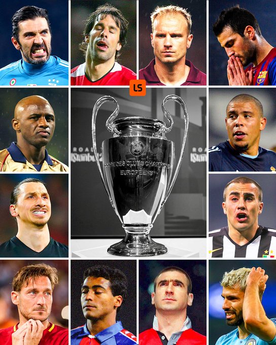 未能获得欧冠的球星谁最可惜,罗纳尔多、布冯、伊布、托蒂?