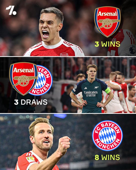 阿森纳VS拜仁：拜仁不可能一直不输球，枪手会是终结者吗？