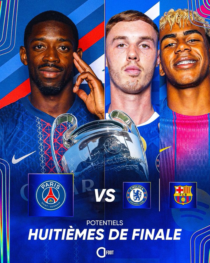 硬仗源源不断！巴黎在欧冠1/8决赛的潜在对手：切尔西或巴萨