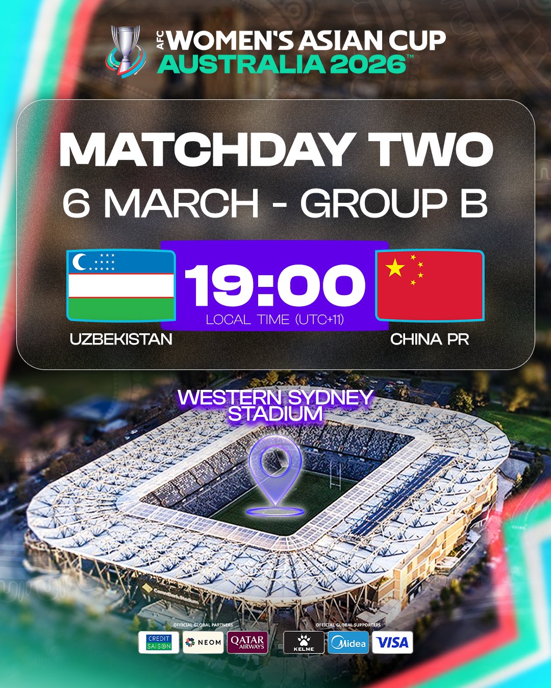 乌兹别克斯坦亚洲杯曾3次相遇中国女足，净胜球0:30