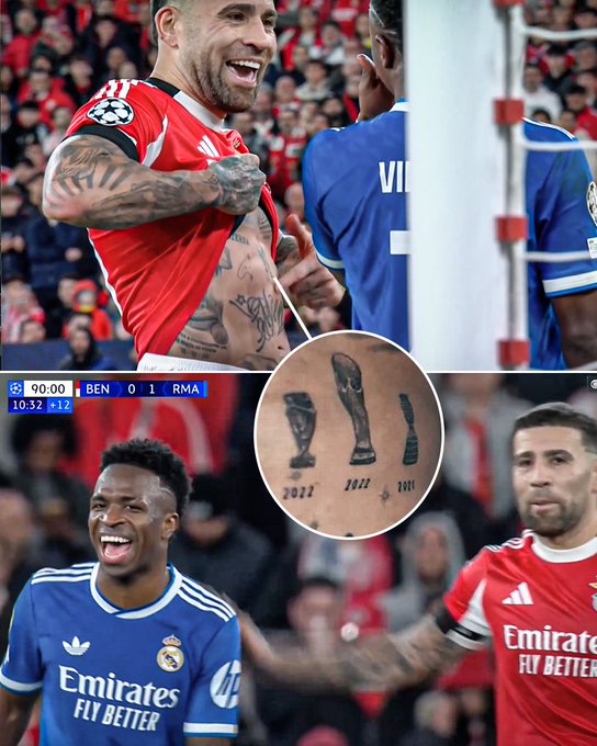 嘲讽拉满！奥塔门迪向维尼修斯炫耀自己的国际大赛冠军奖杯