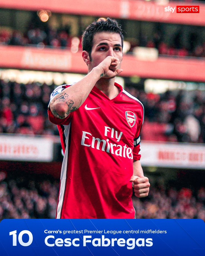 卡拉格评选英超历史十大中场:杰拉德居首,兰帕德第5,坎特第6