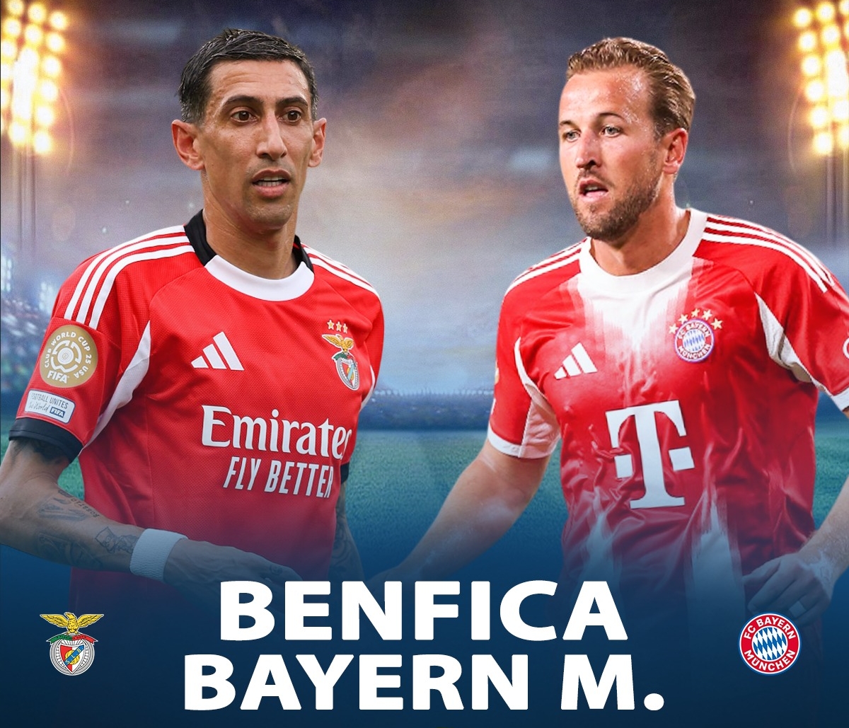 Whoscored预测：本菲卡1-3拜仁，奥克兰0-3博卡