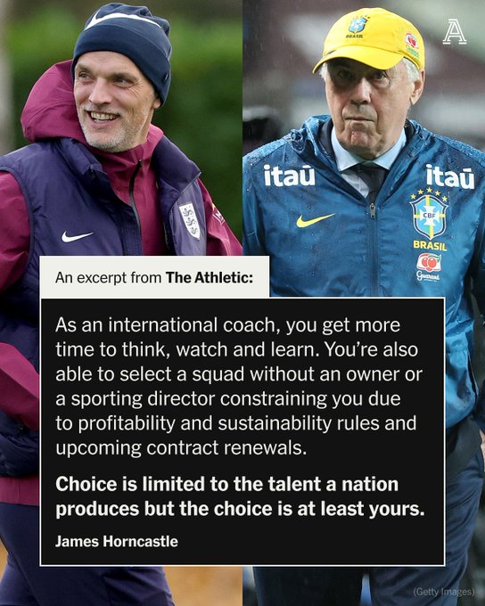 TA：名帅纷纷开启国家队执教，只因俱乐部层面太卷而缺乏耐心？