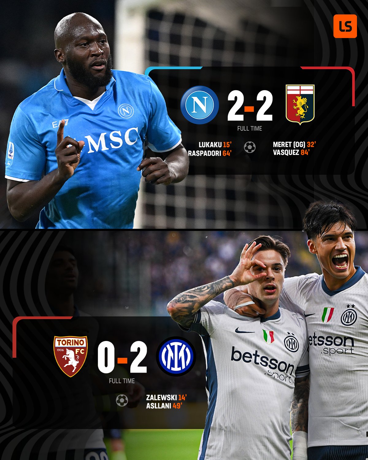 意甲第36轮战罢，那不勒斯只领先国米1分，联赛末轮见终章？