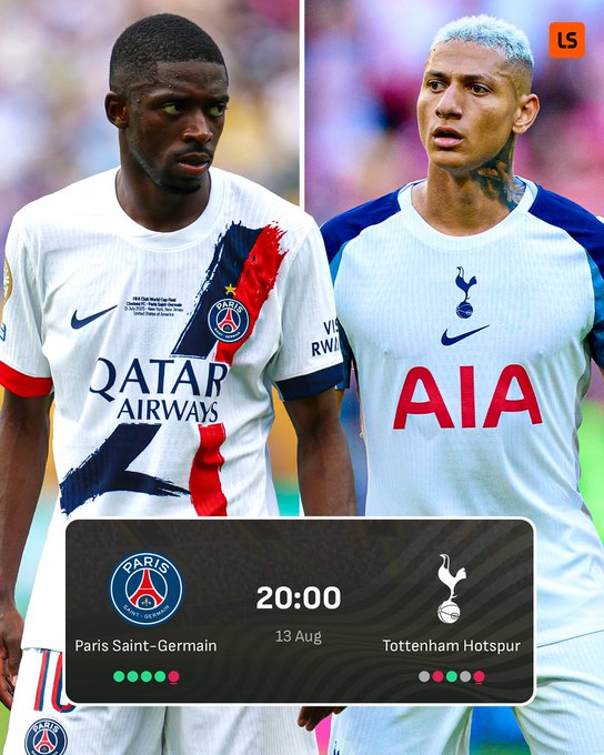 欧超预测：巴黎圣日耳曼3-1托特纳姆热刺