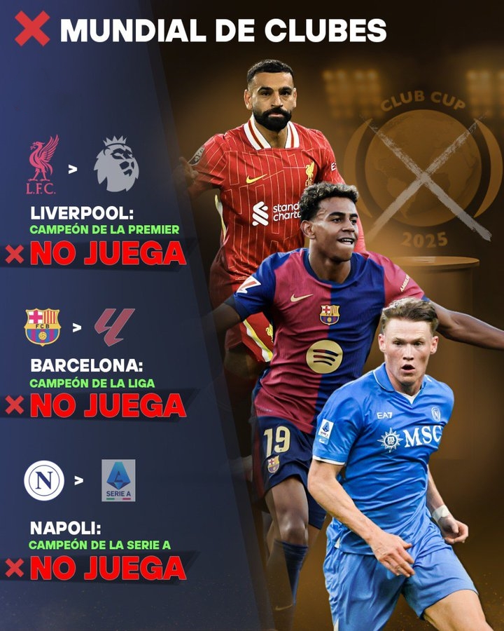 要不要来个外卡赛？缺席世俱杯的球队：巴萨，利物浦等队均在列
