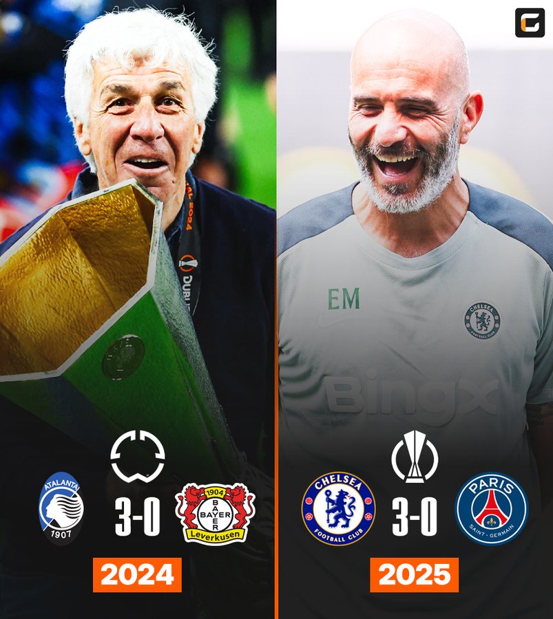 一年一个冷，都是3-0？去年的欧联和今年世俱杯决赛，比分相同