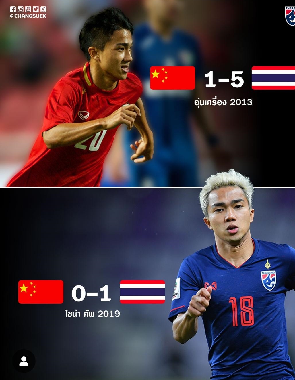泰国队发布世预赛海报，提及了昔日在合肥5:1大胜国足的比赛