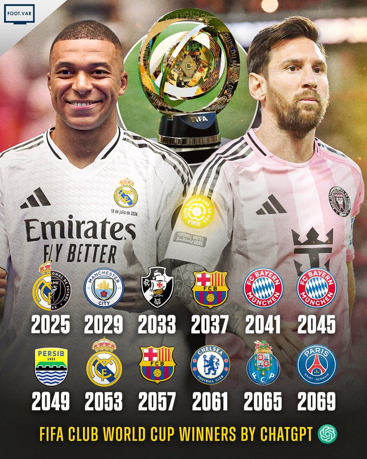 ChatGPT预测世俱杯冠军：冠军或将在皇马和迈阿密之间产生