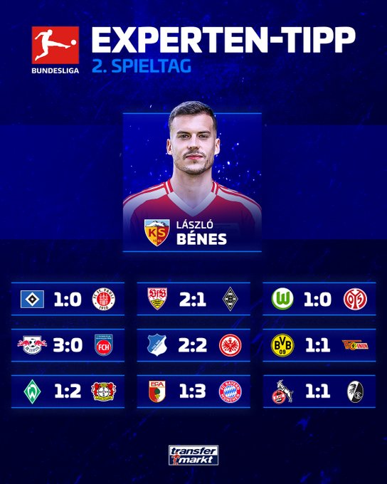 德转预测德甲：奥格斯堡1-3拜仁，狼堡1-0美因茨，多特平局