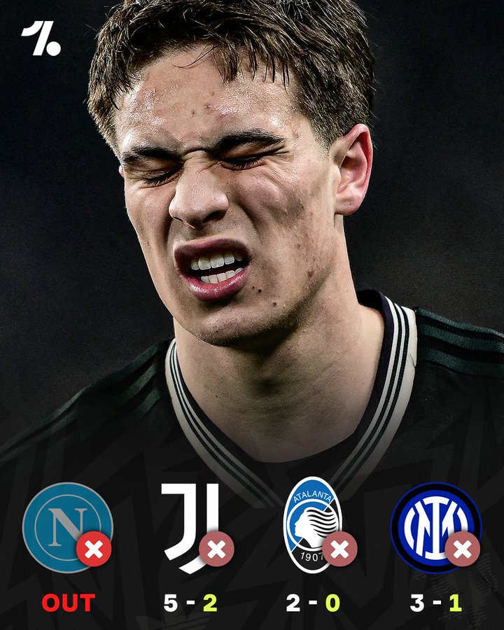 首回合至少落后两球,3支意甲球队会在欧冠附加赛被团灭吗?