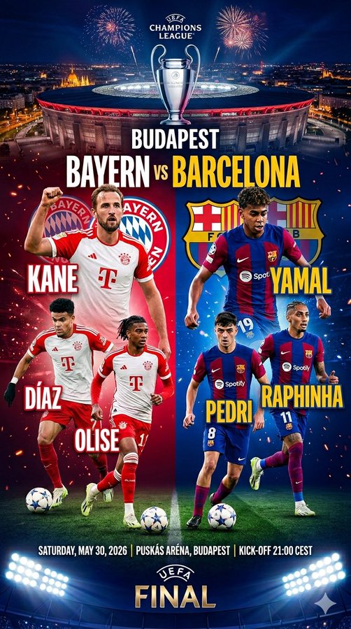 欧冠决赛对阵预测：拜仁vs巴萨，前任和现任的正面厮杀？