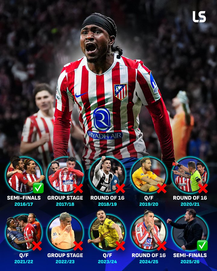 时隔8年之后重回欧冠半决赛,马竞会成为今年的“黑马”吗?