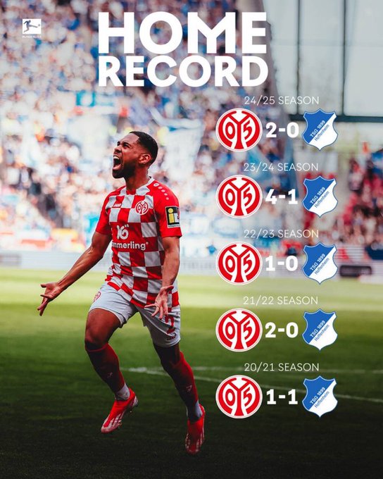 美因茨近5次主场对阵霍村4胜1平保持不败，此番可否延续胜绩？