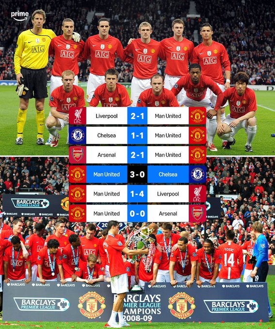 Amazon:曼联09年获联赛冠军,其实强强对话成绩也不好
