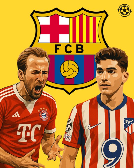 世体：巴萨或考虑选择凯恩或阿尔瓦雷斯成为莱万接班人