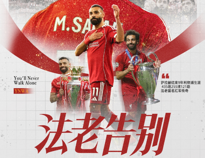 萨拉赫社媒宣布：我将在本赛季结束后离开利物浦