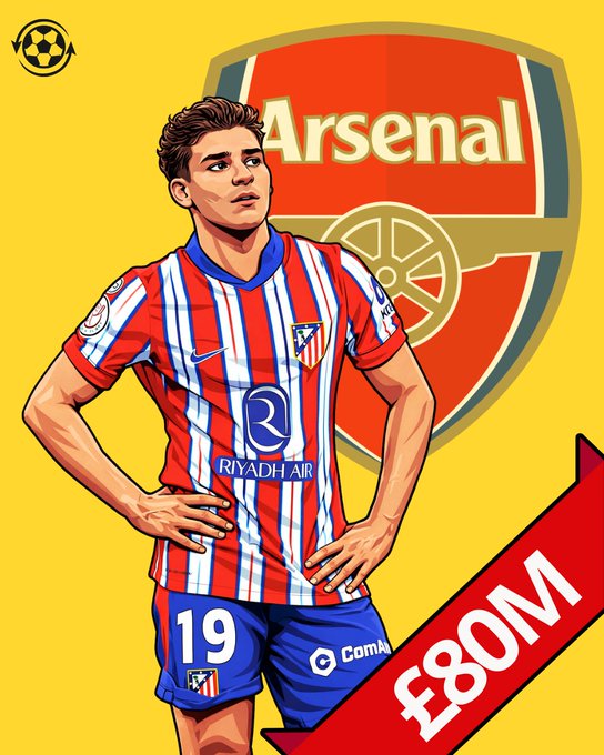 英媒：枪手有意夏窗引进阿尔瓦雷斯，转会费或将在8000万英镑