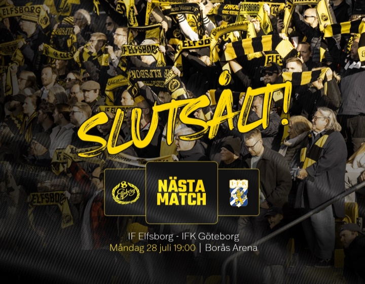 瑞典超级联赛第17轮预测：埃尔夫斯堡2-1IFK哥德堡