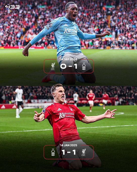 利物浦VS诺丁汉：总不至于，利物浦连续3场面对诺丁汉不胜吧？