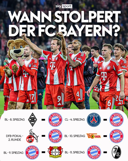 天体：是门兴，科隆还是药厂或巴黎会打破拜仁本赛季的全胜金身？