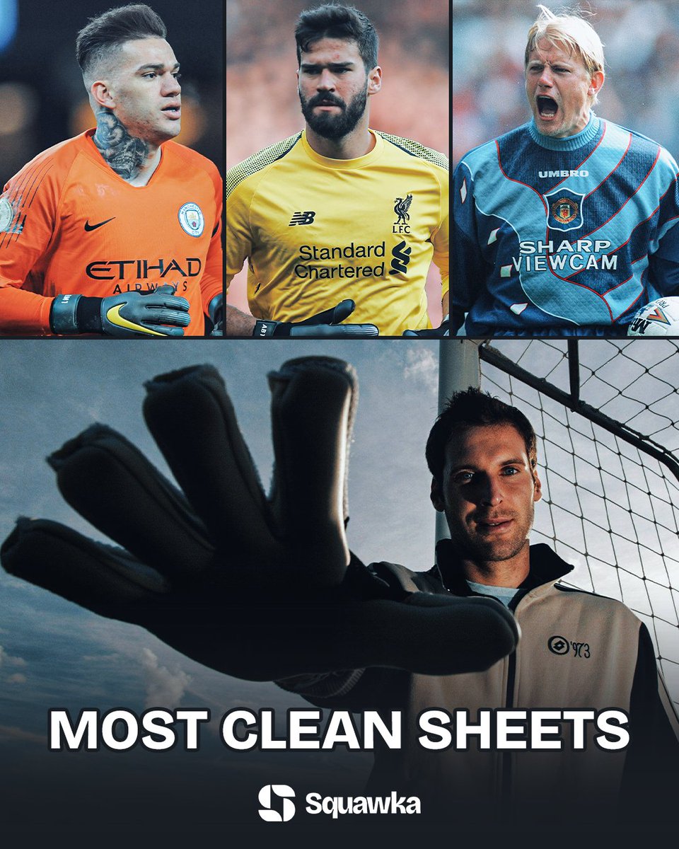 Squawka统计英超门将单赛季零封次数：切赫24次排名第一