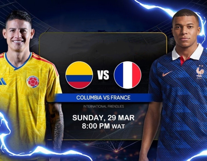 国际友谊赛预测：哥伦比亚1-2法国