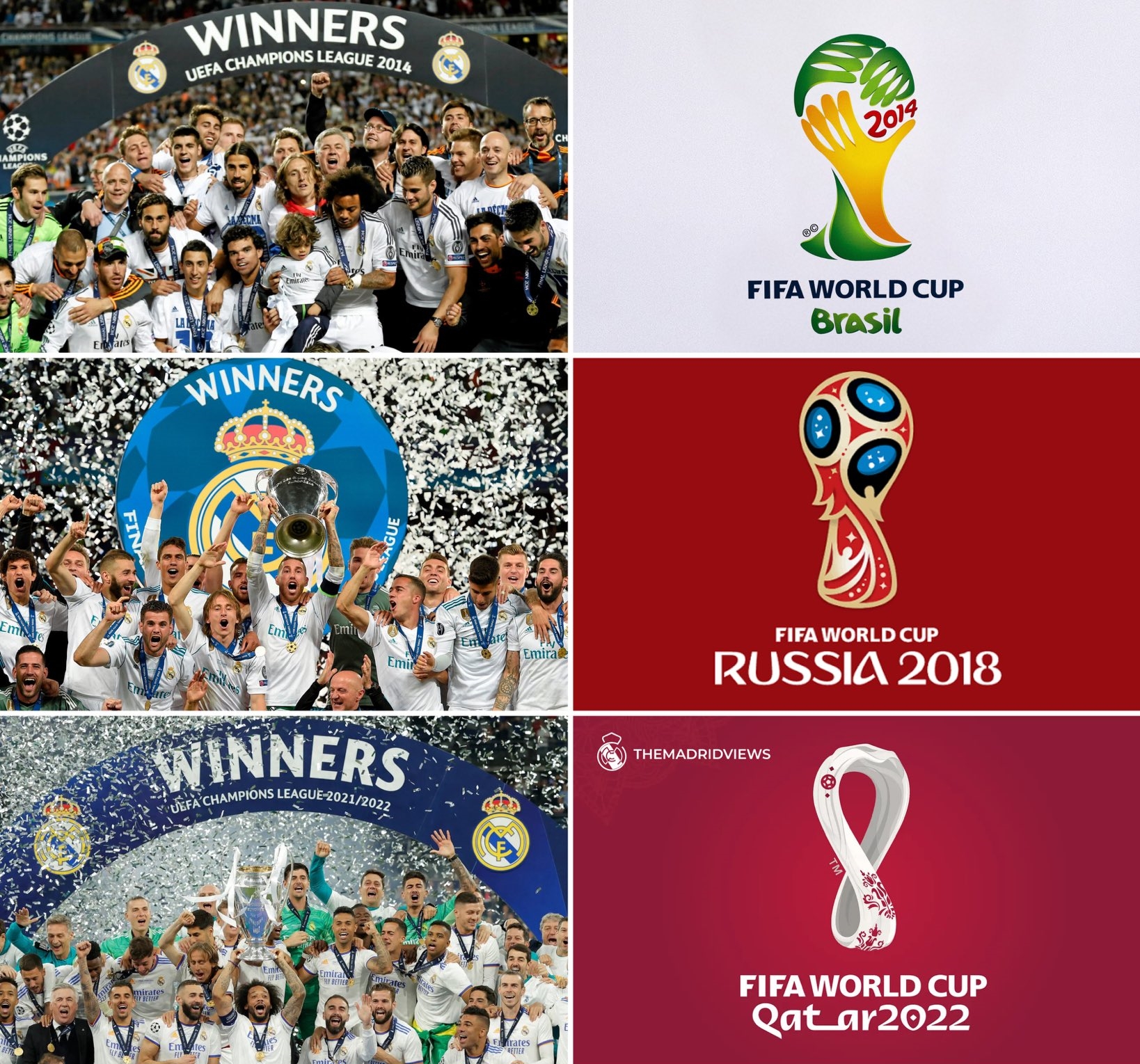 连续3个世界杯年欧冠捧杯,莫不成今年的欧冠冠军还是皇马的?!