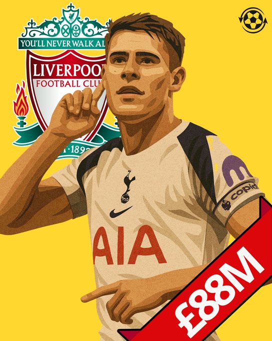 热刺对范德芬的标价高达1亿欧元，但利物浦仍旧有意引进