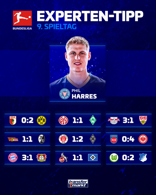 德转预测：奥格0-2多特，拜仁3-1药厂，美因茨1-1不莱梅