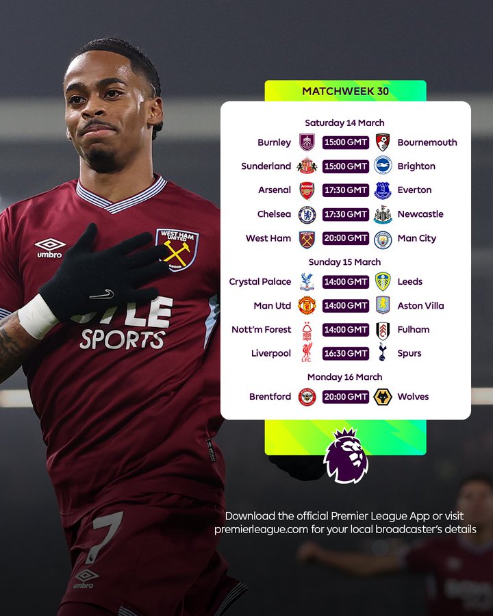 天体预测：铁锤2-1曼城，曼联2-0维拉，利物浦3-2热刺