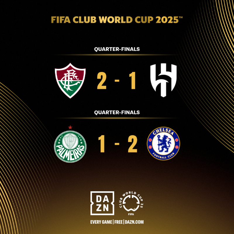 世俱杯上半区半决赛对阵:弗鲁米嫩塞vs切尔西